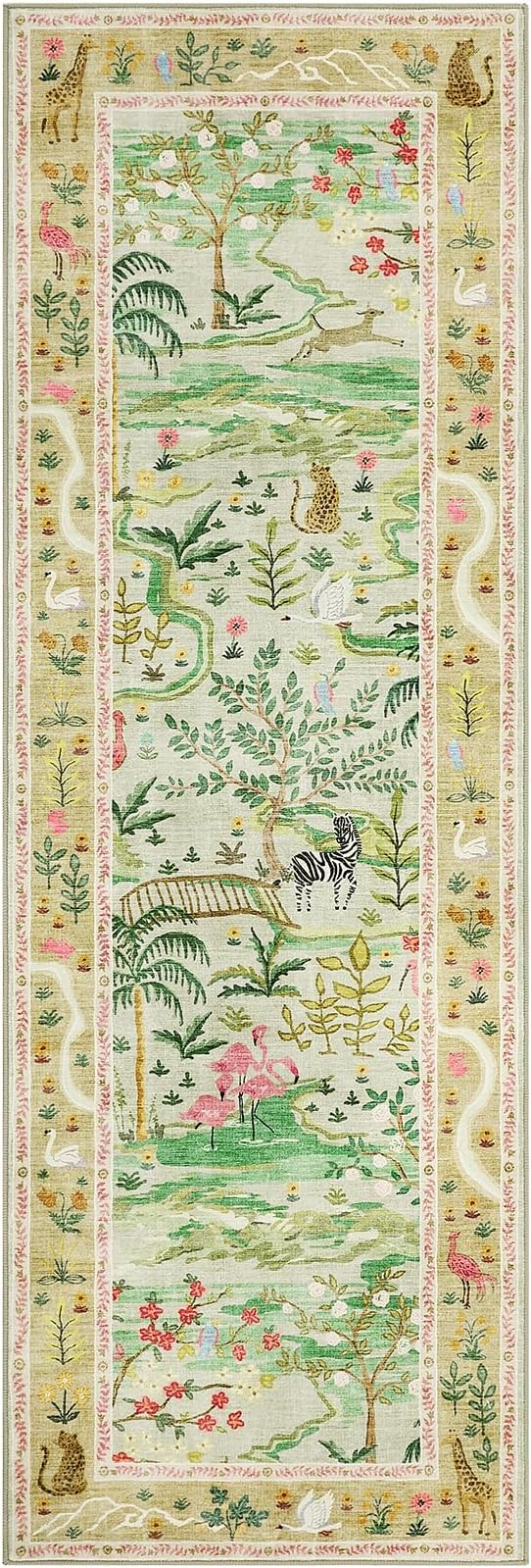 2x6 Hallway Runner Rug Non Slip Forest Nursery Runners Washable Stain Resistant - Image 4