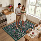 Area Rug Living Room Rugs: Floral 3x5 Washable Rug Vintage Soft Boho Non-Slip - Image 3