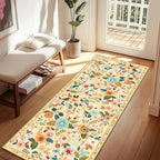RELEANY Floral 2x8 Area Rugs Washable Print Boho Cute Carpet Non Slip Flower - Image 4