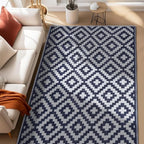 SAND MINE Reversible Mats, Plastic Straw Rug, Modern Area Rug, Large Floor Mat - Image 7