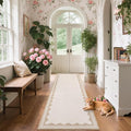 GarveeHome Scalloped Beige 2.5x10 Runner Rug by GarveeHome