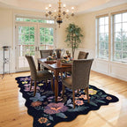 Lahome Floral Washable Rugs for Living Room, 5x7 Area Rugs Ultra-Thin Soft Rug - Image 3
