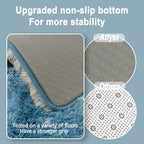Soft Runner Rugs for Bedroom Hallways, 2x4 Abstract Blue Fluffy Shag Throw Area - Image 6