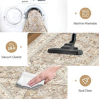 Yamaziot Washable Runner Rug, 2x6 Non-Slip Boho Vintage Hallway Rug Runner - Image 5