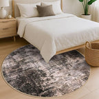 IOHOUZE Abstract Round Area Rug 6 Ft Washable Circle Rugs Large Round Rug Non - Image 8