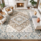 Lessymo Area Rugs 9x12 Living Room- Large Area Rug Machine Washable Area Rug by Lessymo