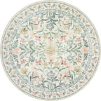 Wonnitar Floral Round Rugs 6ft, Boho Large Machine Washable Circle Rug - Image 9