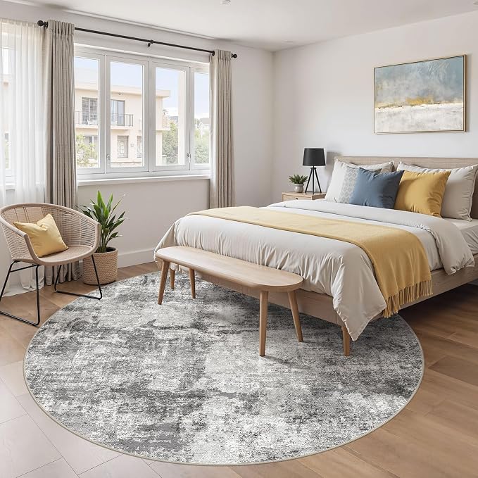 DMOYEST 8ft Round Area Rug for Living Room - Image 3