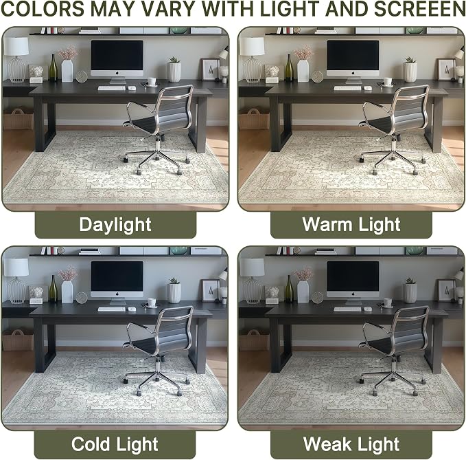 48"x60" Office Chair Mat for Hardwood Tile Floor, Under Desk Carpet Protector - Image 6