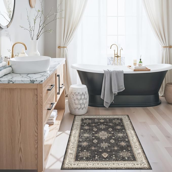 2x3 Washable Non-Slip Area Rug - Image 3