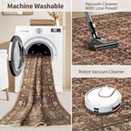 Rugxara Area Rugs for Living Room Bedroom, Washable Christmas Rug, Vintage - Image 6