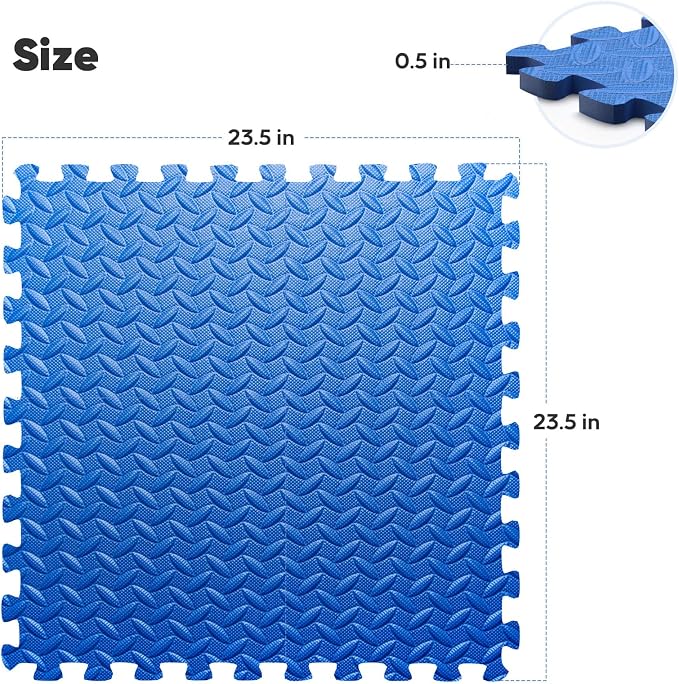 36 Pack Home Gym Mat, Puzzle Exercise Mat, EVA Interlocking Foam Floor Tiles - Image 2