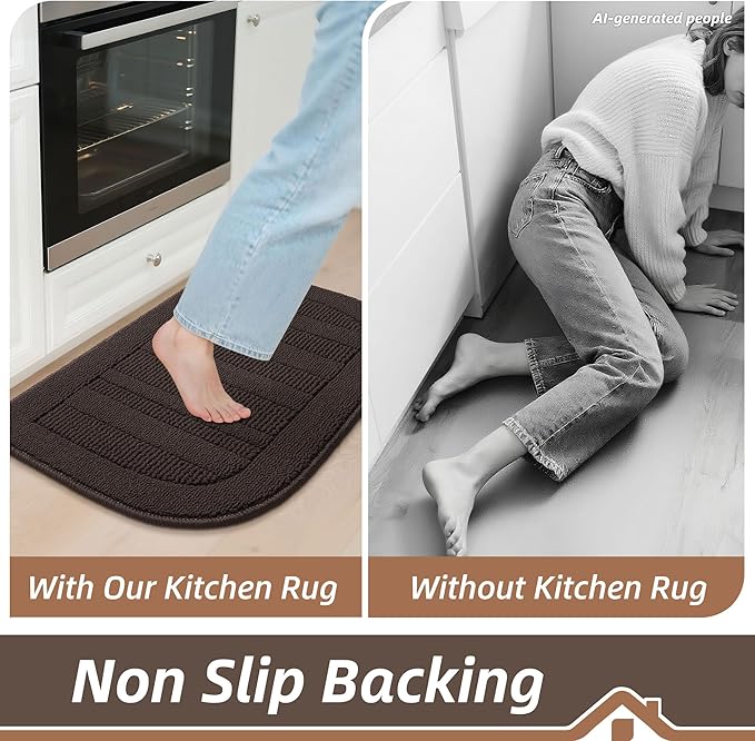 BEQHAUSE Kitchen Rugs Non Slip Washable Durable Kitchen Mats - Image 5