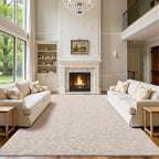 Vaukki 8x10 Area Rug for Living Room, Soft Fluffy Washable Modern Floral Indoor by Vaukki