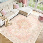 CAPALOCA Machine Washable Rugs Nursery Rug 9x12 Cute Girl Non Slip Low Pile by CAPALOCA