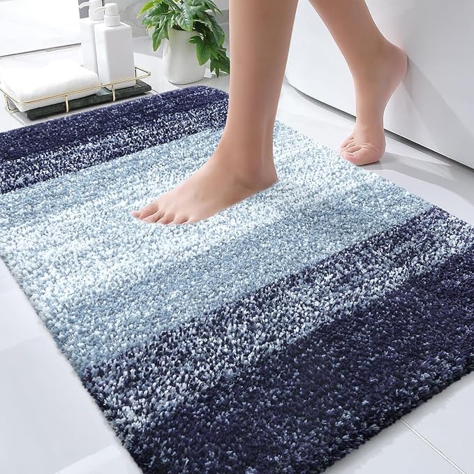 OLANLY Bathroom Rugs Mat 36x24, Extra Soft Absorbent Microfiber Bath Rugs by OLANLY