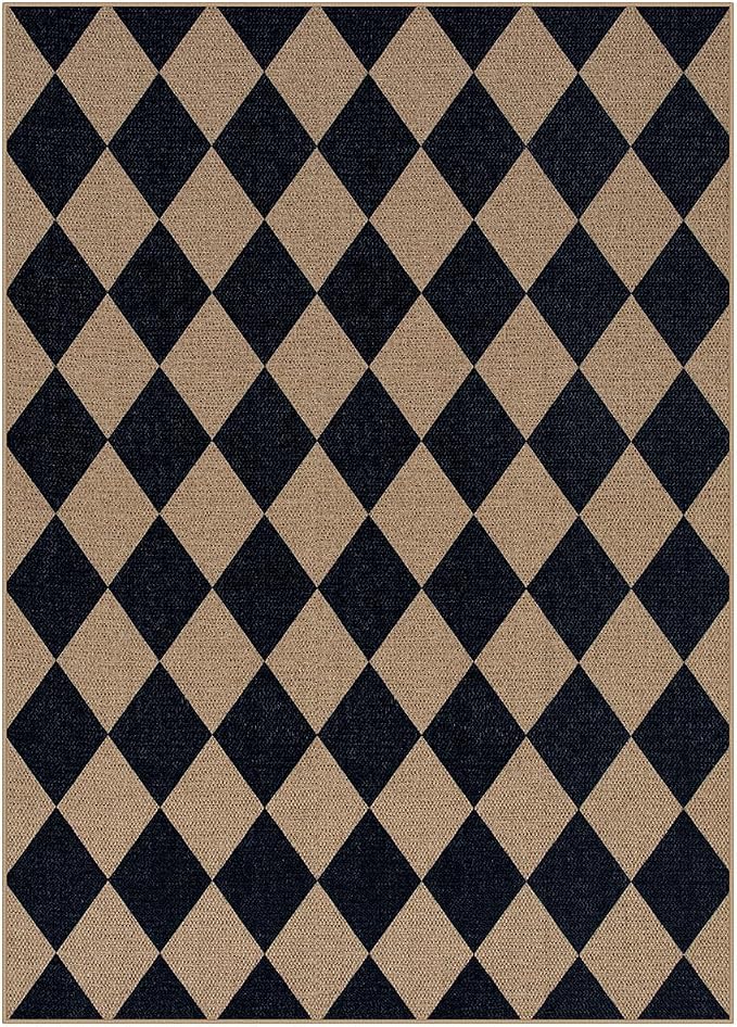 Lahome Colette Checkered Easy Jute Outdoor Rug, 5x7 Area Rugs - Image 9