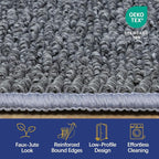 Faux Jute Area Rug 5'x7', Washable & Non-Slip, No Odor. Farmhouse Boho Style - Image 3