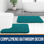 OLANLY Bathroom Rugs 32x20, Extra Soft Absorbent Chenille Bath Rugs, Rubber - Image 7