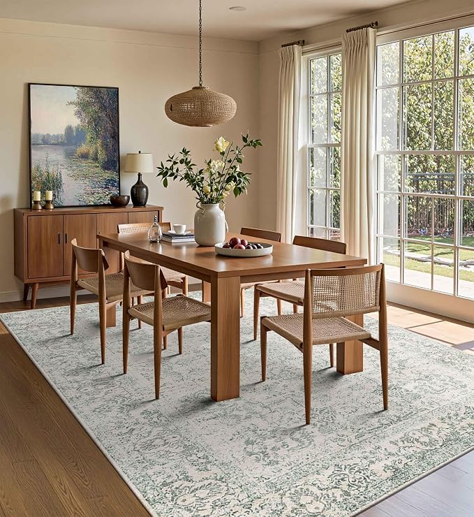 Rugxara 5X7 Washable Area Rug for Living Room, Vintage Large Boho Rugs for - Image 3