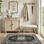 2x3 Area Rugs Living Room Rug: Washable Vintage Boho Medallion Rug No Slip - Image 5
