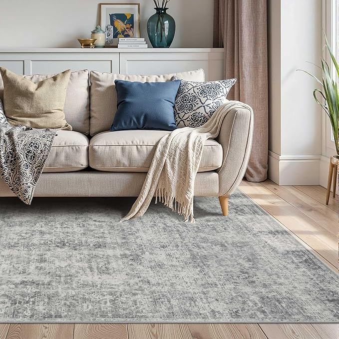 Rugxara 4x6 Area Rugs for Living Room Bedroom, Large Washable Rug, Non Slip & - Image 4