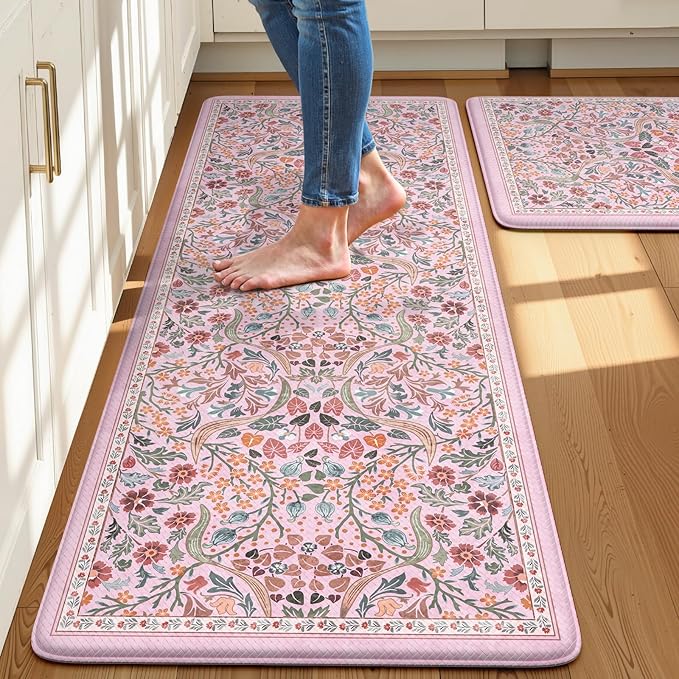 Collive Kitchen Mats Cushioned Anti Fatigue, Waterproof Kitchen Floor Mat Non by Collive