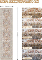 Runner Rug 2x8 Runners for Hallways Non Slip Washable, Vintage Hallway Runner - Image 2