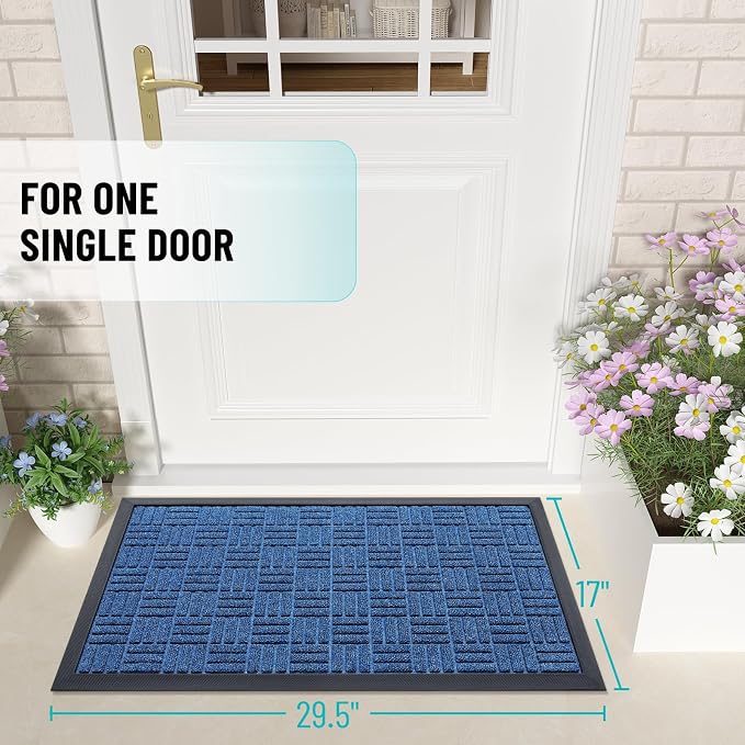 OLANLY Front Door Mat Outside Entrance 29.5x17, Heavy Duty Sturdy Natural - Image 2