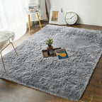 Andecor Soft Fluffy Bedroom Rugs, 4 x 6 Feet Indoor Shaggy Plush Area Rug by Andecor