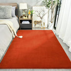 Amearea Modern Area Rugs for Bedroom Living Room, 4x6 Feet Orange Thickened - Image 2