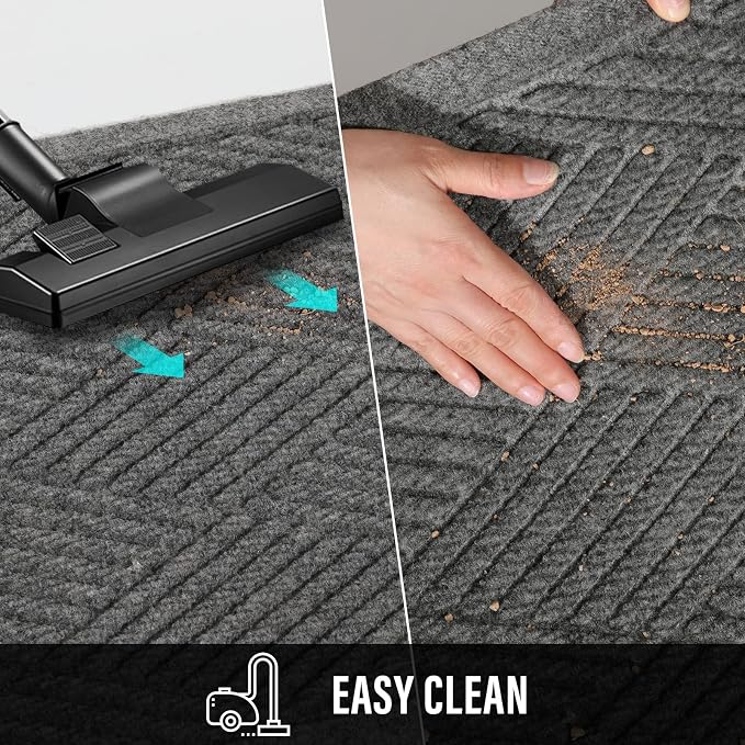 HIYARD Sturdy Front Door Mat, Absorbent Muddy Dirt Resist Welcome Door Mats - Image 7