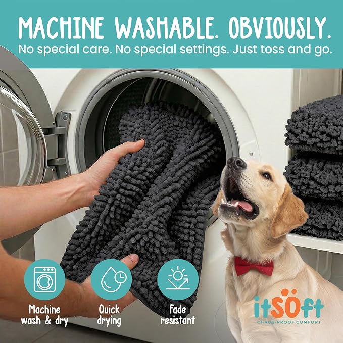 Dog Rugs for Muddy Paws 34x21 | Cleaner Mud Free Floors | Muddy Dogs Mats for - Image 5