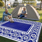HUGEAR Plastic Outdoor Rug 6'x9' Waterproof Camping Carpet Outside Area Rug - Image 4