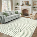 DCX Abstract Machine Washable 8x10 Rug, Sage Green Modern Accent Rug by DCXWashableRug