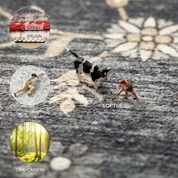 Srugn Washable Rugs 8x10 Area Rugs - Image 3