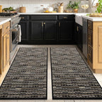 Kitchen Rugs Sets of 2-Non Slip Kitchen Mats by BSICPRO