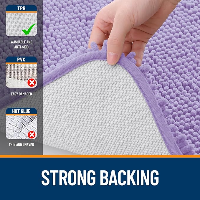 OLANLY Large Bathroom Rugs 40x24, Extra Soft Absorbent Chenille Bath Rugs - Image 6