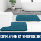 OLANLY Small Bathroom Rugs 24x16, Extra Soft Absorbent Chenille Bath Rugs - Image 7