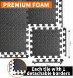 Gym Flooring for Home Gym, 12.6"x12.6"x0.4" EVA Exercise Mats, Puzzle Floor Mat - Image 3