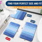 OLANLY Luxury Toilet Rugs U-Shaped 24x20, Extra Soft and Absorbent Microfiber - Image 2