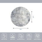 Round Area Rug 6ft Washable - Image 2