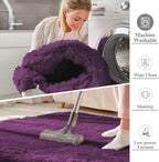 OLANLY 2x3 Machine Washable Small Bedside Rug, Soft Fluffy Shaggy Entryway - Image 2