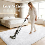 OLANLY 2x3 Machine Washable Small Bedside Rug, Soft Fluffy Shaggy Entryway - Image 6