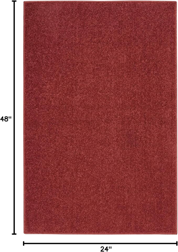 Nourison Home Nourison Essentials Brick Red 2' x 4' Area Rug - Image 2