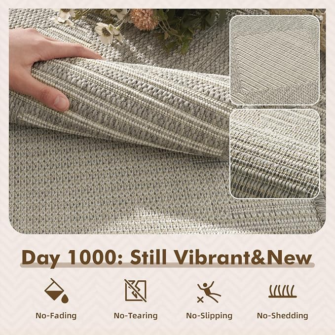 MontVoo-3x5 Outdoor Rug Porch Entryway Rug-Polypropylene Indoor Outdoor Rugs - Image 2