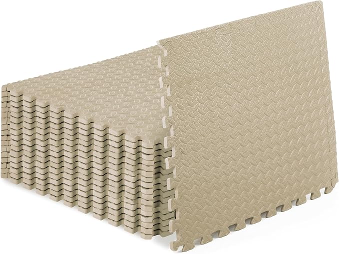 ProsourceFit Exercise Puzzle Mat 1/2-inch, EVA Interlocking Foam Floor Tiles by ProsourceFit