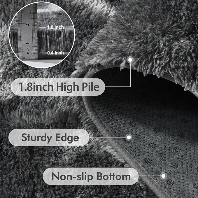 4x6 Ft Shag Rugs for Bedroom Living Room, Tie-Dyed Ultra Soft Fluffy Furry Area - Image 5