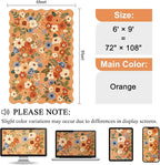 DUKINO 6x9 Area Rug, Floral Washable Rugs - Image 2