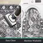 HEBE Hallway Runner Rug 2'x6' Washable Vintage Distressed Area Rugs Non Slip - Image 4